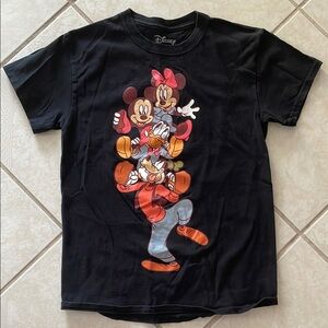 Disney Black T-Shirt with Mickey and Friends